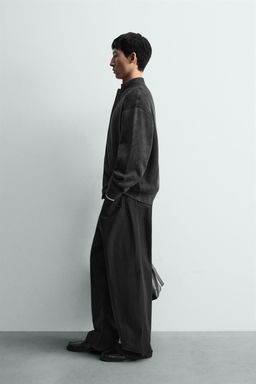 WASHED TEXTURED KNIT CARDIGAN - Zara фото 4