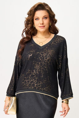 Джемпер FITA 20721 черно-золотистый