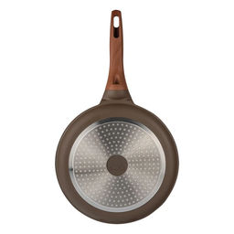 51472 WERNER Сковорода блинная DONO 28,0x2,5 см с индукционным дном, с двухслойным мраморным антипригарным покрытием Pfluon, бакелитовая ручка с покрытием Soft Touch. Материал: литой алюминий. Толщина  фото 10