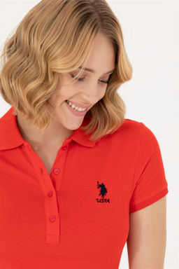 U. S. Polo Assn Женская красная базовая футболка Неожиданная скидка в корзине - U.s. polo assn фото 9