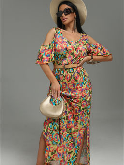 Ялта платье женское (леопард салатовый)