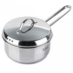 Ковш (яйцеварка) из нержавеющей стали Камилла 0,6л, д12см, h5,5см, s0,5мм, дно д10,5см, s3мм, с крышкой, полировка внешння - зеркальная, внутренняя - зеркальная, ручка из нержавеющей стали на сварке, мерная шкала, TalleR (Китай) Подходит для всех - Домашняя мода фото 2