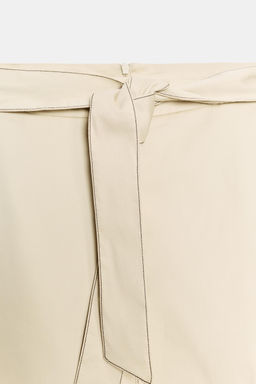 FALDA CINTUR?N PESPUNTES CONTRASTE / Beige - Zara фото 7