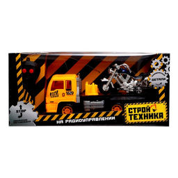 Грузовик радиоуправляемый Эвакуатор, с мотоциклом, работает от батареек, МИКС - Автоград фото 13