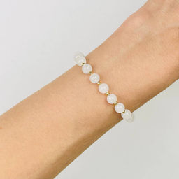 Браслет регулируемый с белым Нефритом от 16 см