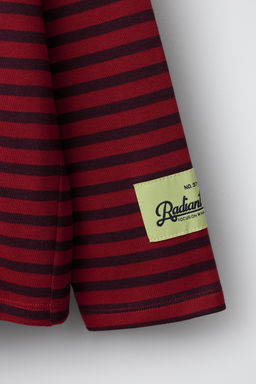 CAMISETA RAYAS TEXTO / Rojo oscuro - Zara фото 5