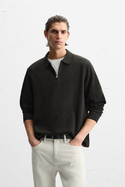 ZIP COLLAR POLO SHIRT - Zara фото 3