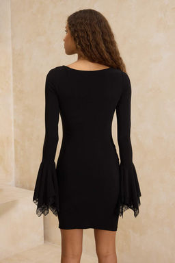 Siyah Dantel Detayl? Orme Mini S?k/Gece Elbise TPRSS26EL00011 - Trendyolmilla фото 4