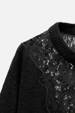 KNIT AND LACE SWEATER - Zara фото 8
