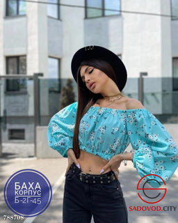 Топ блузка в цветочек женская - Bruno фото 3