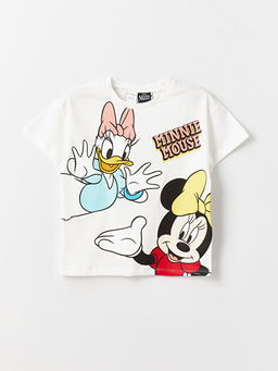 Bisiklet Yaka Minnie Mouse Bask?l? K?z Bebek Ti??rt ve ?ort 2li Tak?m - Waikiki фото 2