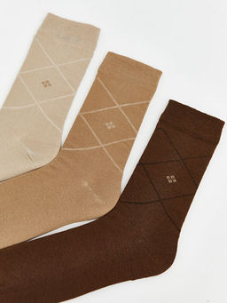 Baklava Desenli Erkek Soket ?orap 3l?