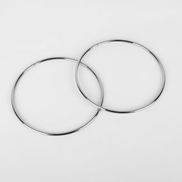 Ручки для сумки Круг, металлические, d = 15 см, 2 шт, цвет серебряный - Арт узор фото 3