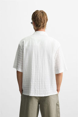 TEXTURED CHECK SHIRT - Zara фото 3