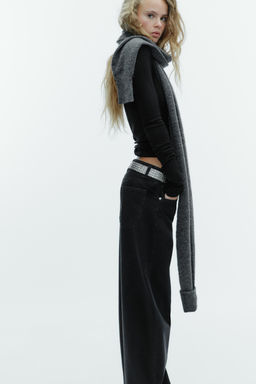 TRF MID-WAIST BAGGY FOLDED JEANS - Zara фото 8