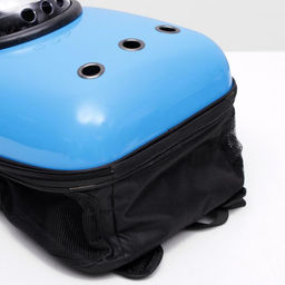 Рюкзак для переноски животных с окном для обзора, 32 х 22 х 43 см, голубой - Пижон фото 8