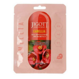 Jigott Ампульная тканевая маска с экстрактом камелии, 27 мл