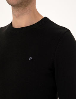 Siyah Slim Fit Bisiklet Yaka Basic Triko Kazak - Pierre cardin фото 7