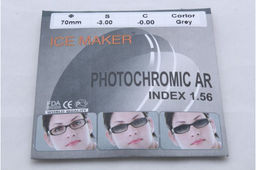 Линзы ICE MAKER PHOTOCHROMIC 1.56 (хамелеон серый) минус