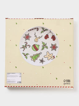 Тарелка новогодняя Доляна Sweet Treats, d=22,5 см, керамика, цвет белый
