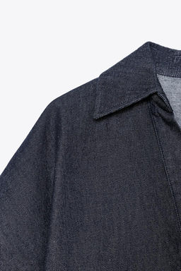 TRF DENIM SHIRT WITH POLO COLLAR - Zara фото 8