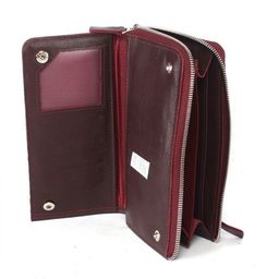 Портмоне женское Croco-ПР-964 натуральная кожа 2 отд, 14 карм, рем-петля, бордо галант (236) 241016  фото 3