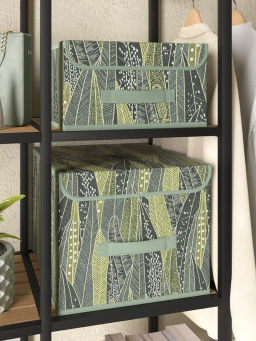 Короб стеллажный с крышкой, большой, 30*40*25 см, GREEN, шт - Valiant фото 14