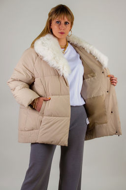 Куртка с меховым воротником арт.6677 зима, евро-зима