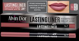 Alvin Dor P-15 Карандаш для губ гелевый водостойкий LASTINGLINER (тон 07 розовый нюд) в кор.0,29г