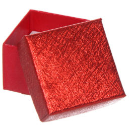 Цена за 12 шт. Коробка подарочная "Блеск" 4*4*3 см, Красный