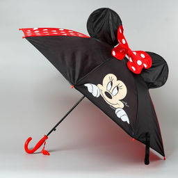 Зонт детский с ушами Красотка, Минни Маус 70 см - Disney фото 2