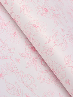 Цена за 20 шт. Плёнка флористическая для цветов, «Букет цветов», розовая, 57×57 см