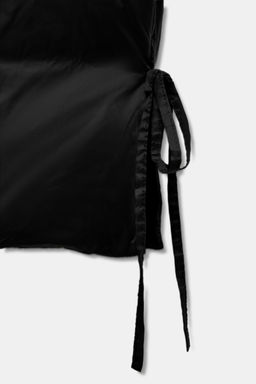 FEATHER AND DOWN GILET WITH TIES