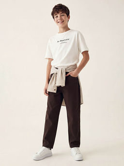 Брюки для мальчика Regular Fit из габардина