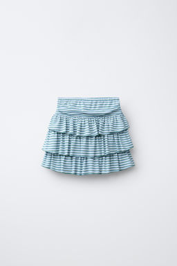 FALDA RAYAS VOLANTES / Azul agua - Zara фото 2