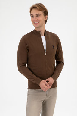 Erkek Slim Fit Kahverengi Triko H_rka - U.s. polo assn фото 3