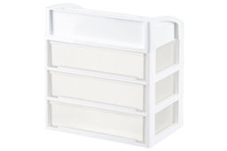 Органайзер для косметики 3 ящика 25,8*17,8*26,7 см белый/перламутр (модель 330306) - Elan gallery фото 6