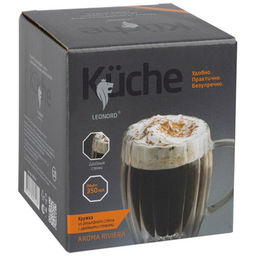 Кружка Aroma Riviera из рельефного стекла, 350 мл, с двойными стенками арт.108124 /MALLONY/  фото 3