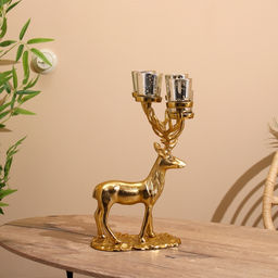 Подсвечник на 6 свечей Олень, 23?28?41 см, алюминий