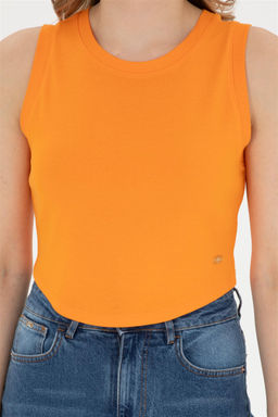 Женская оранжевая базовая футболка Неожиданная скидка в корзине - U.s. polo assn фото 6