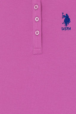 Фиолетовое вязаное платье для девочки - U.s. polo assn фото 3