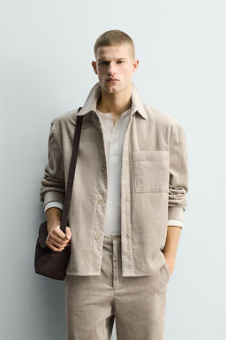 RELAXED FIT CORDUROY OVERSHIRT - Zara фото 2