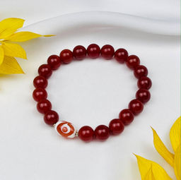 Браслет из Сердолика и Агата тон. 16,5 см