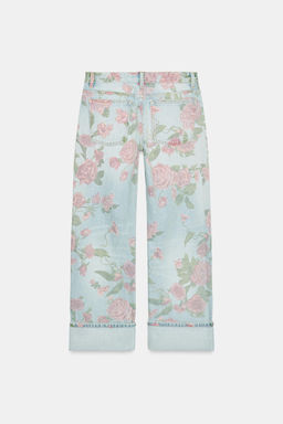 TRF LOOSE FOLDED PRINTED low-rise JEANS - Zara фото 7