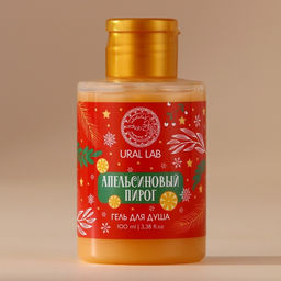 Цена за 2 шт. Гель для душа, аромат апельсинового пирога, 110 мл, URAL LAB фото 2