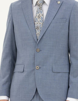 A__k Mavi Slim Fit Y_n Tak_m Elbise