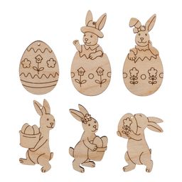 Заготовка для декорирования Mr. Carving ВД-1161 Мини набор фанера 0.3 см Пасхальный 1 (2х5см.)  фото 2