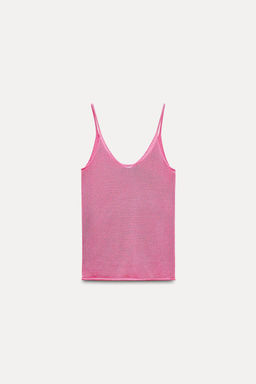 PLAIN STRAPPY KNIT TOP - Zara фото 5