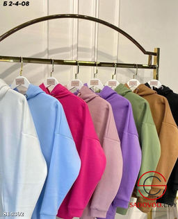 Худи женское однотонное