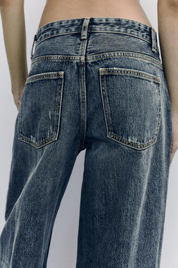 RELAXED FIT FOLD-UP LOW-RISE JEANS - Zara фото 7